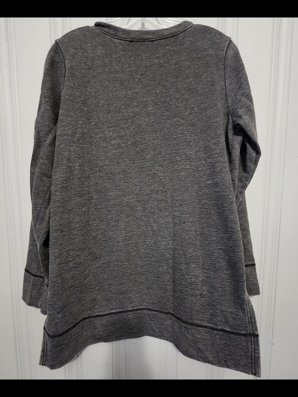 Doe & Rae Gray Cold-Shoulder Sweatshirt - Picture 3 of 8